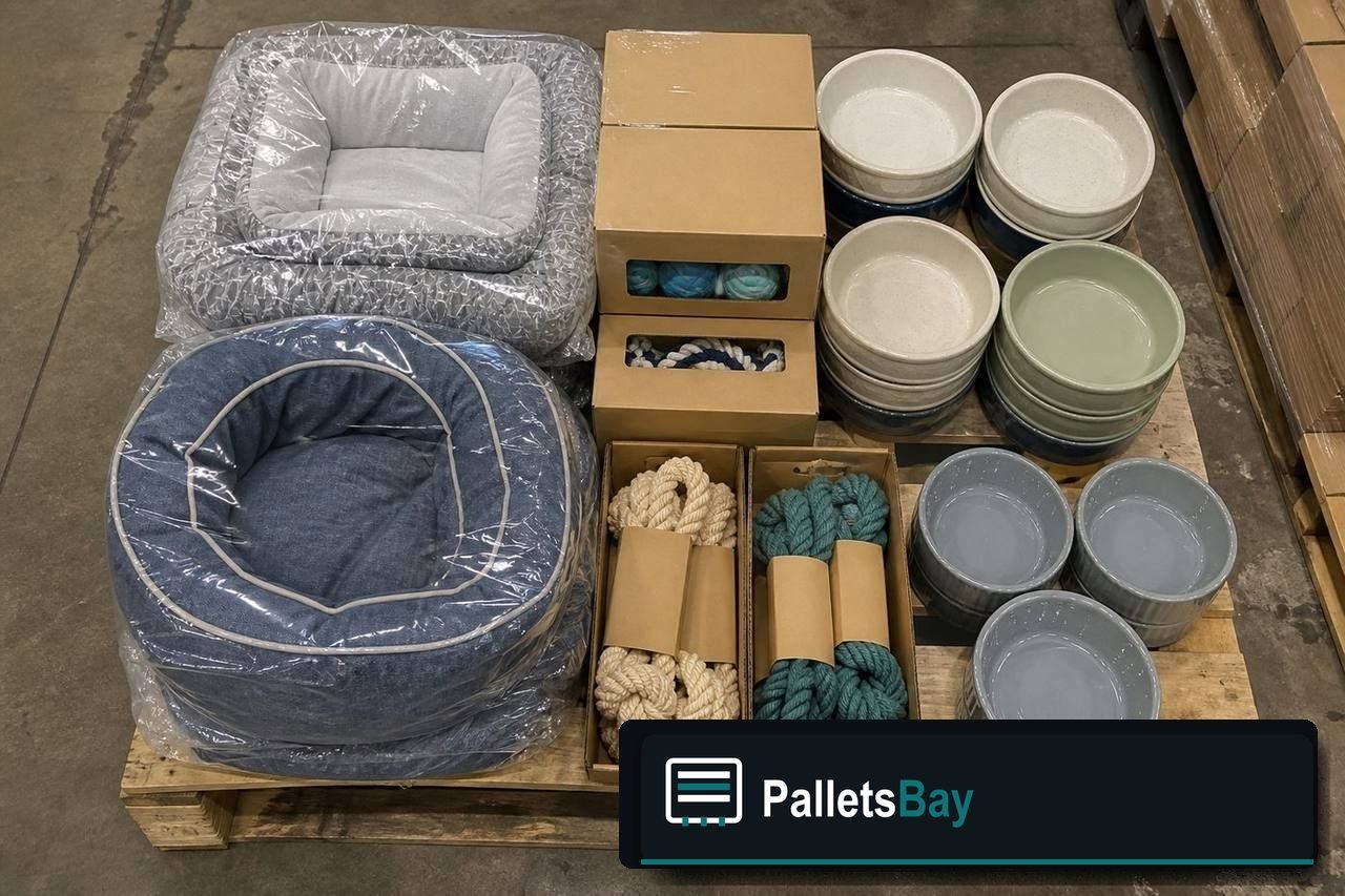 Pet Supply Pallets — Pallet inventory close-up