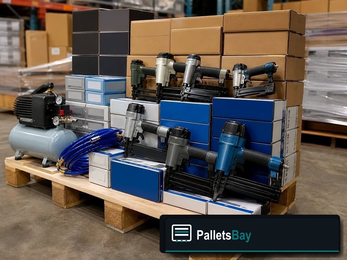 Power Tool Pallets — Pallet inventory close-up