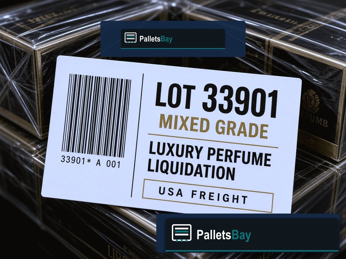 Prada Perfume Pallets — Lot ticket and wrap detail