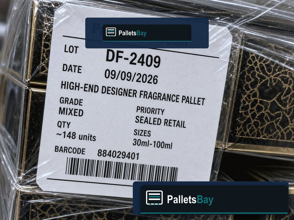 Rabanne Perfume Pallets — Lot ticket and wrap detail