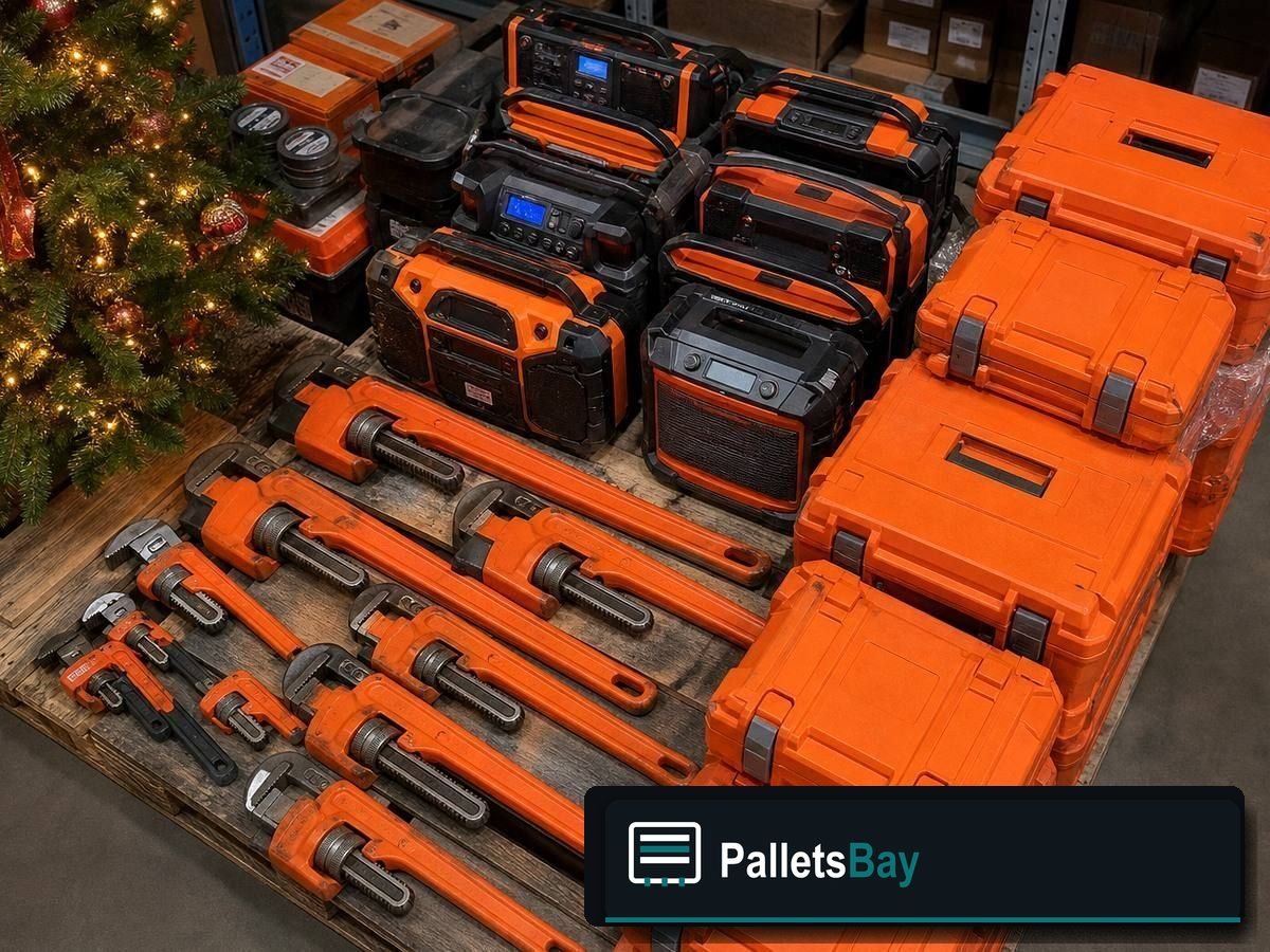 Ridgid Tool Pallets — Pallet inventory close-up
