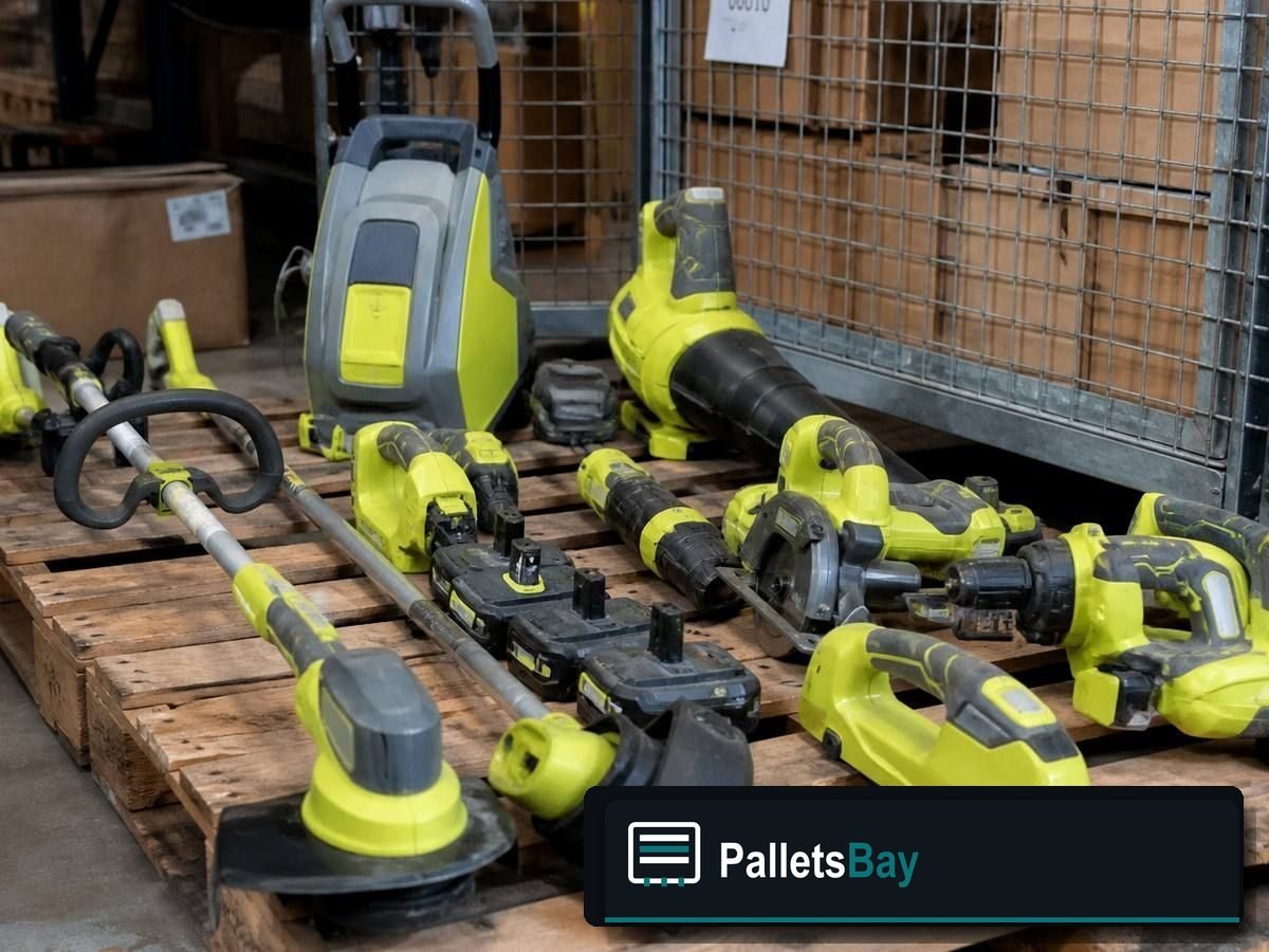 Ryobi Tool Pallets — Pallet inventory close-up