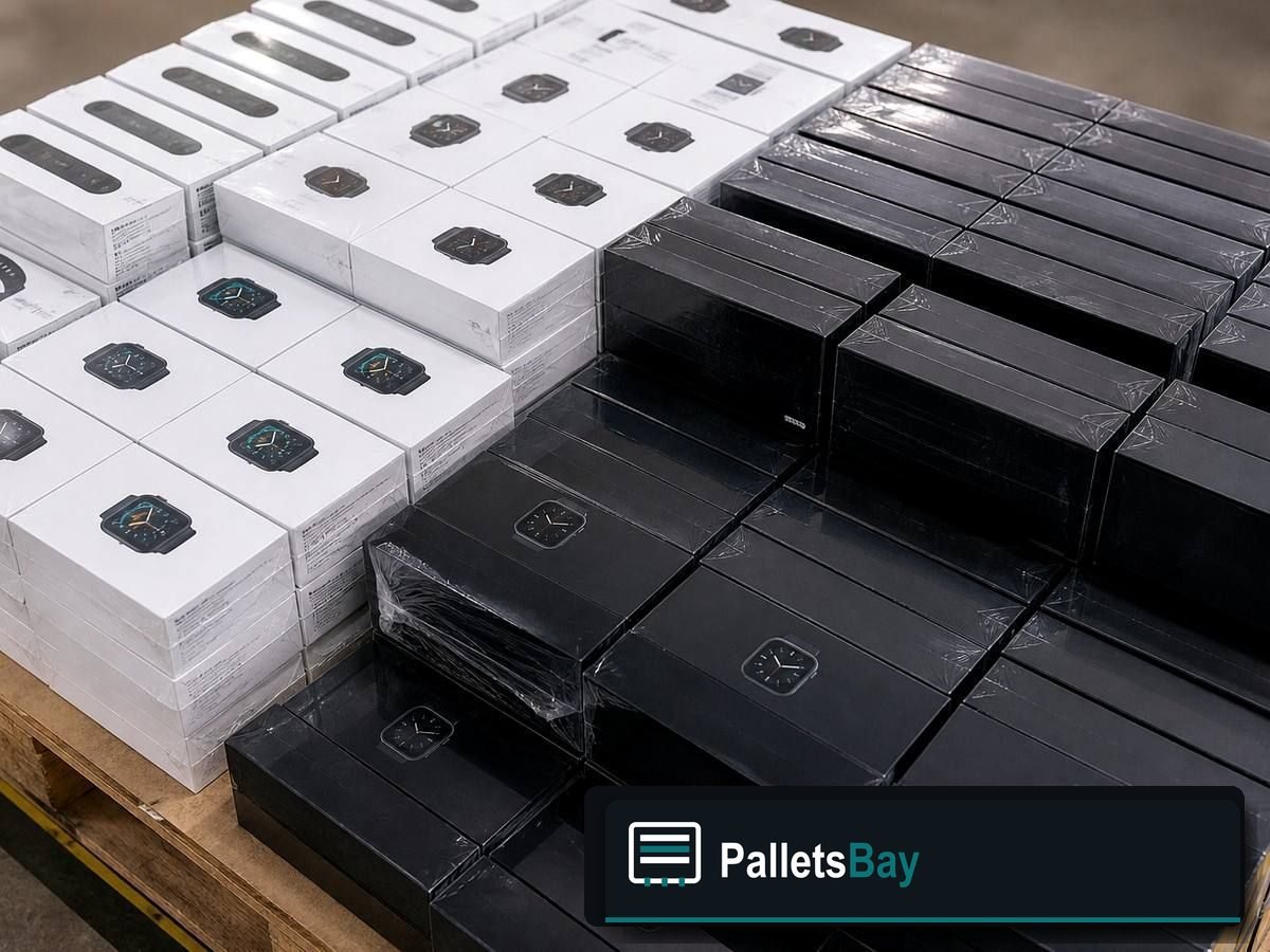 Samsung Electronics Pallets — Pallet inventory close-up