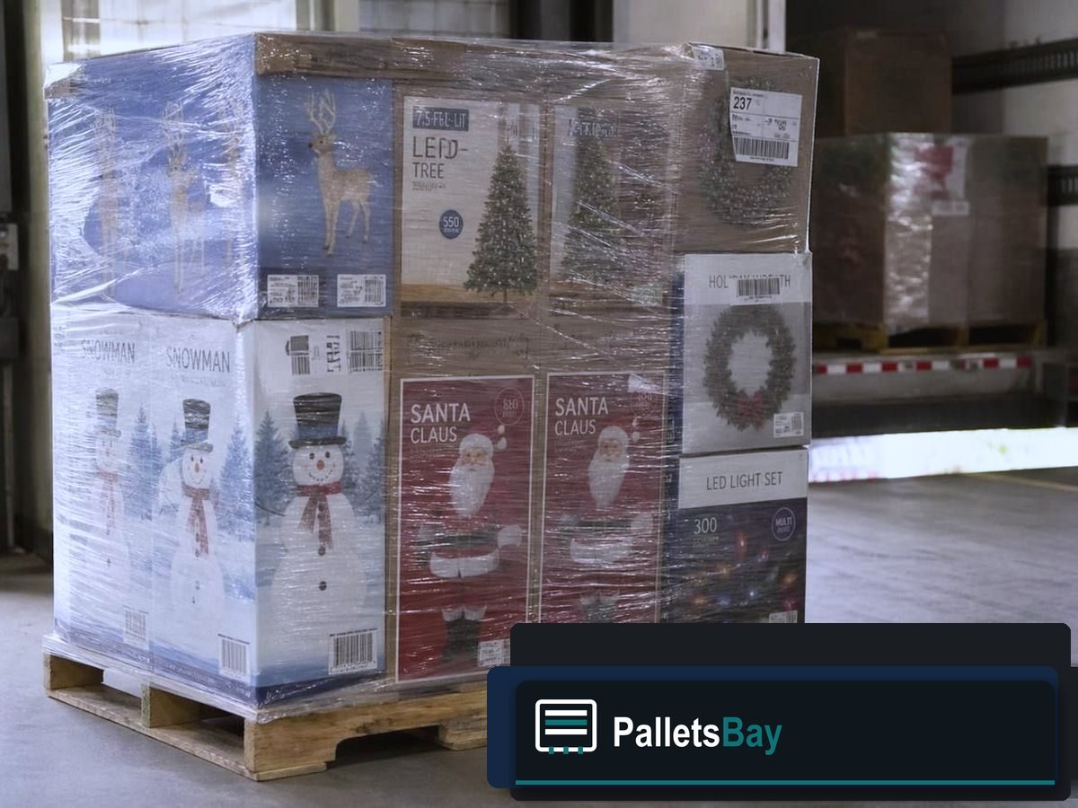 Seasonal Merchandise Pallets — Dock staging before freight