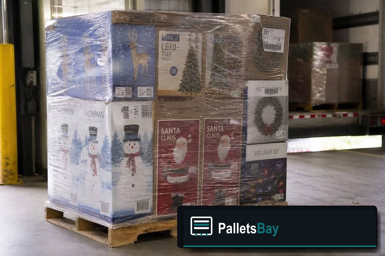 Seasonal Merchandise Pallets — Warehouse / shipping context