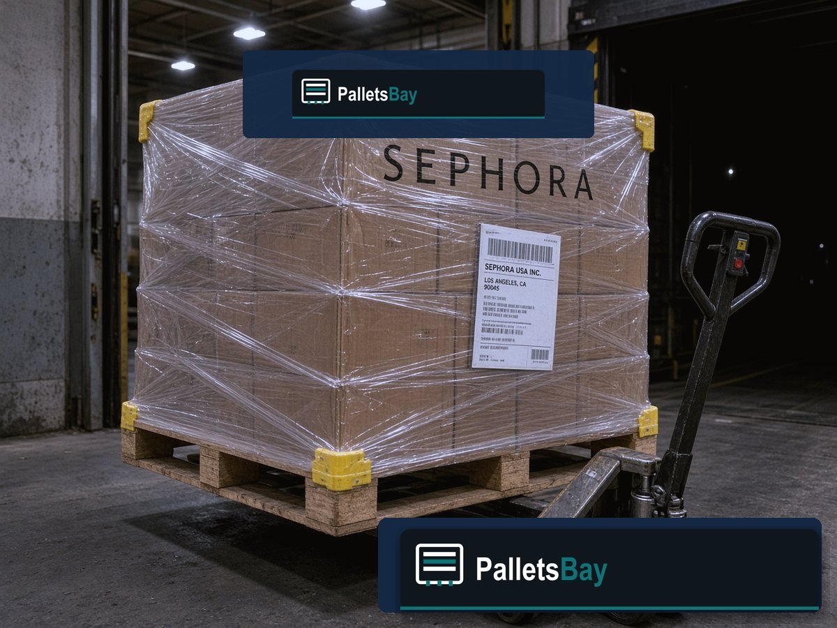 Sephora Pallets — Dock staging before freight