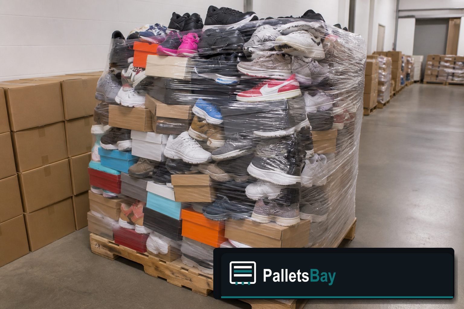 Shoe Pallets — Full pallet view