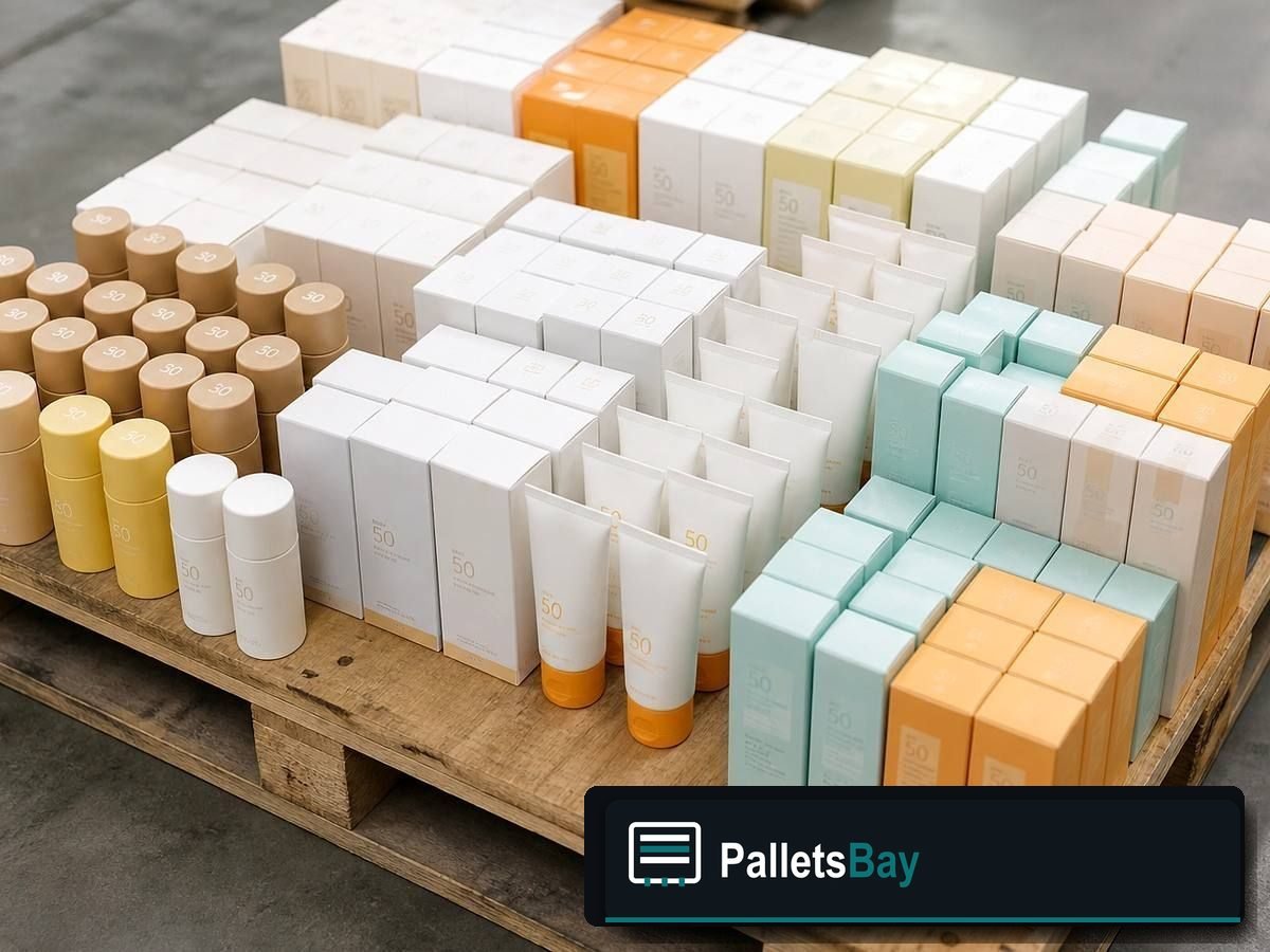 Skincare Pallets — Pallet inventory close-up