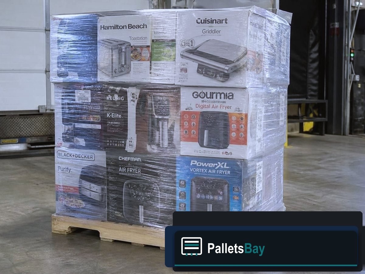 Small Appliance Pallets — Dock staging before freight