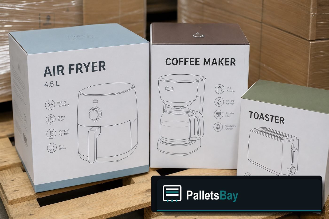 Small Appliance Pallets — Contents / packed goods detail