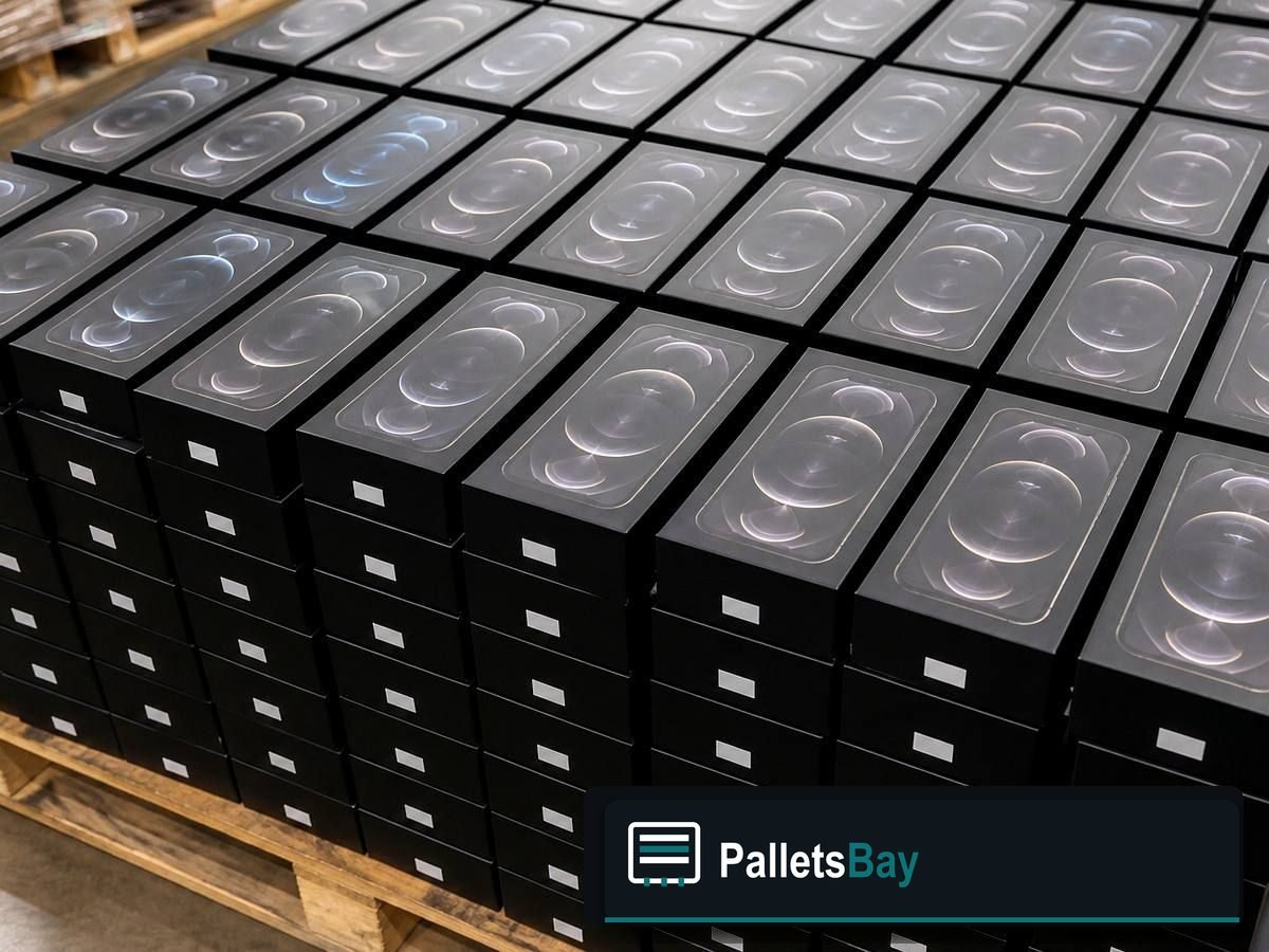 Smartphone Pallets — Pallet inventory close-up