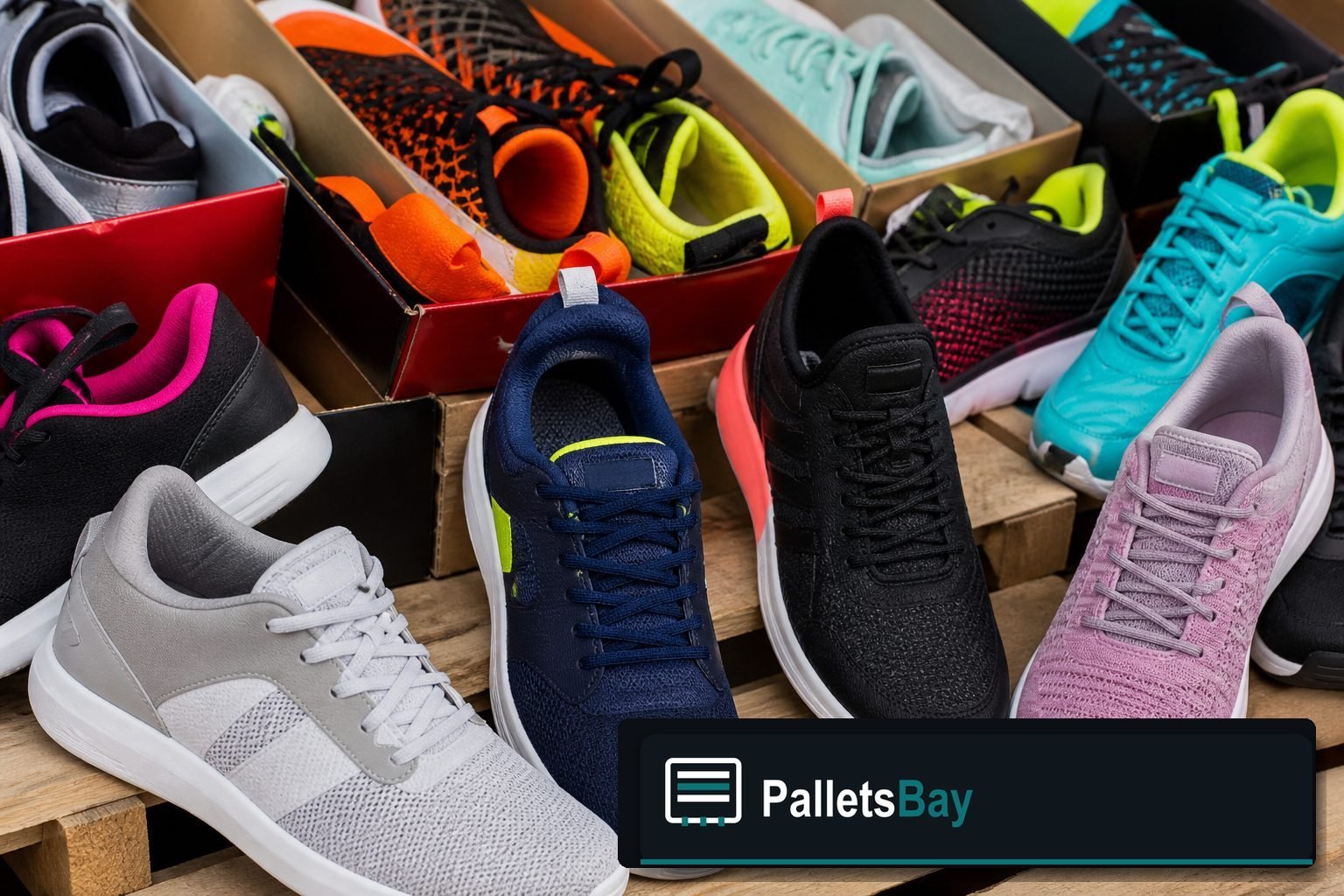 Sneaker Pallets — Pallet inventory close-up