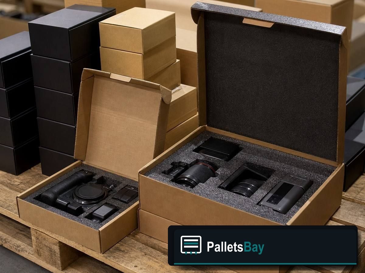 Sony Electronics Pallets — Pallet inventory close-up