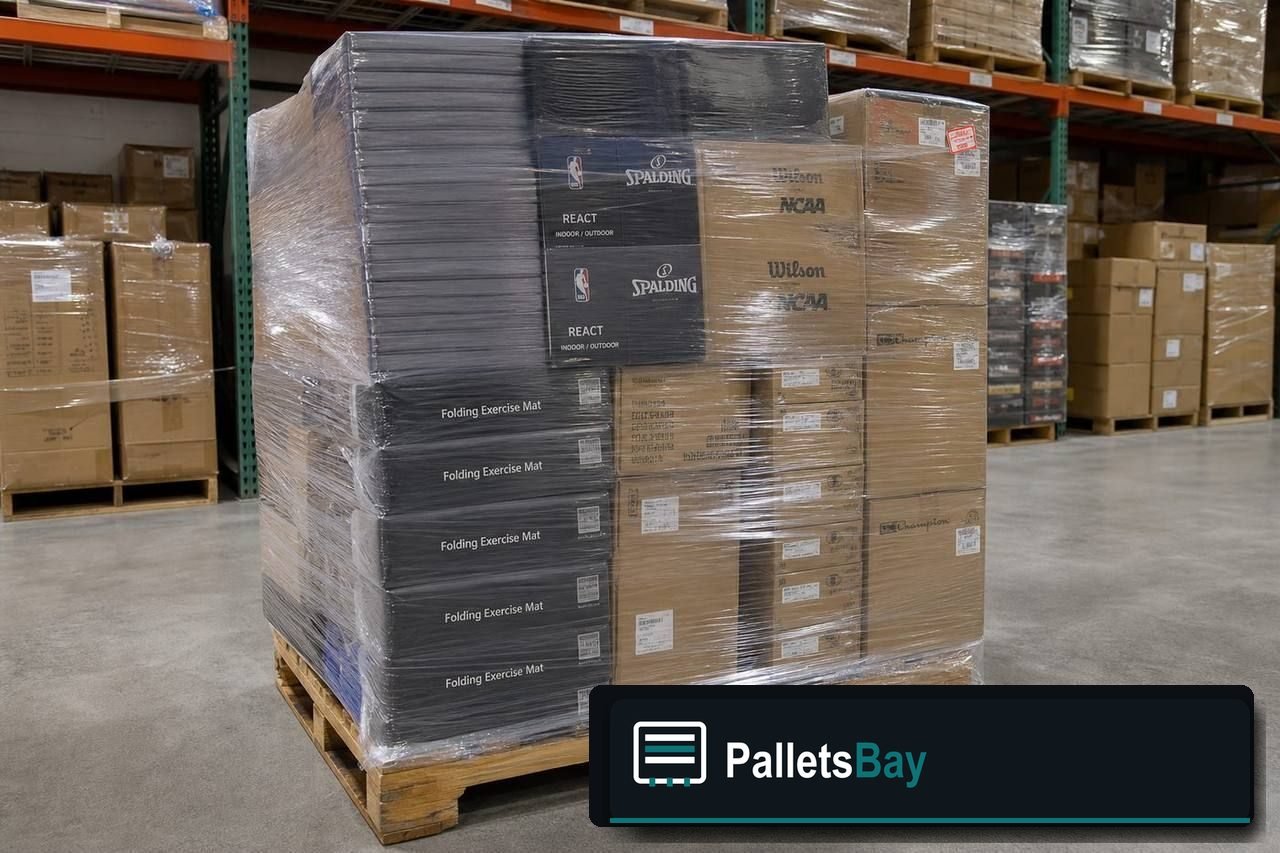 Sporting Goods Pallets — Warehouse / shipping context