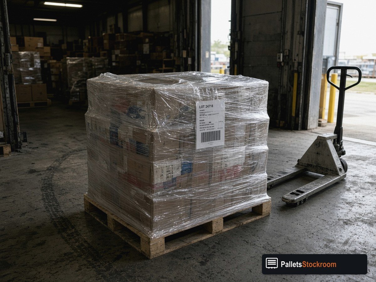 Target General Merchandise Pallets — Dock staging before freight