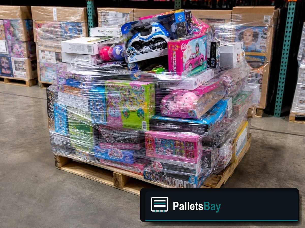 Toy Liquidation Pallets — Full pallet view