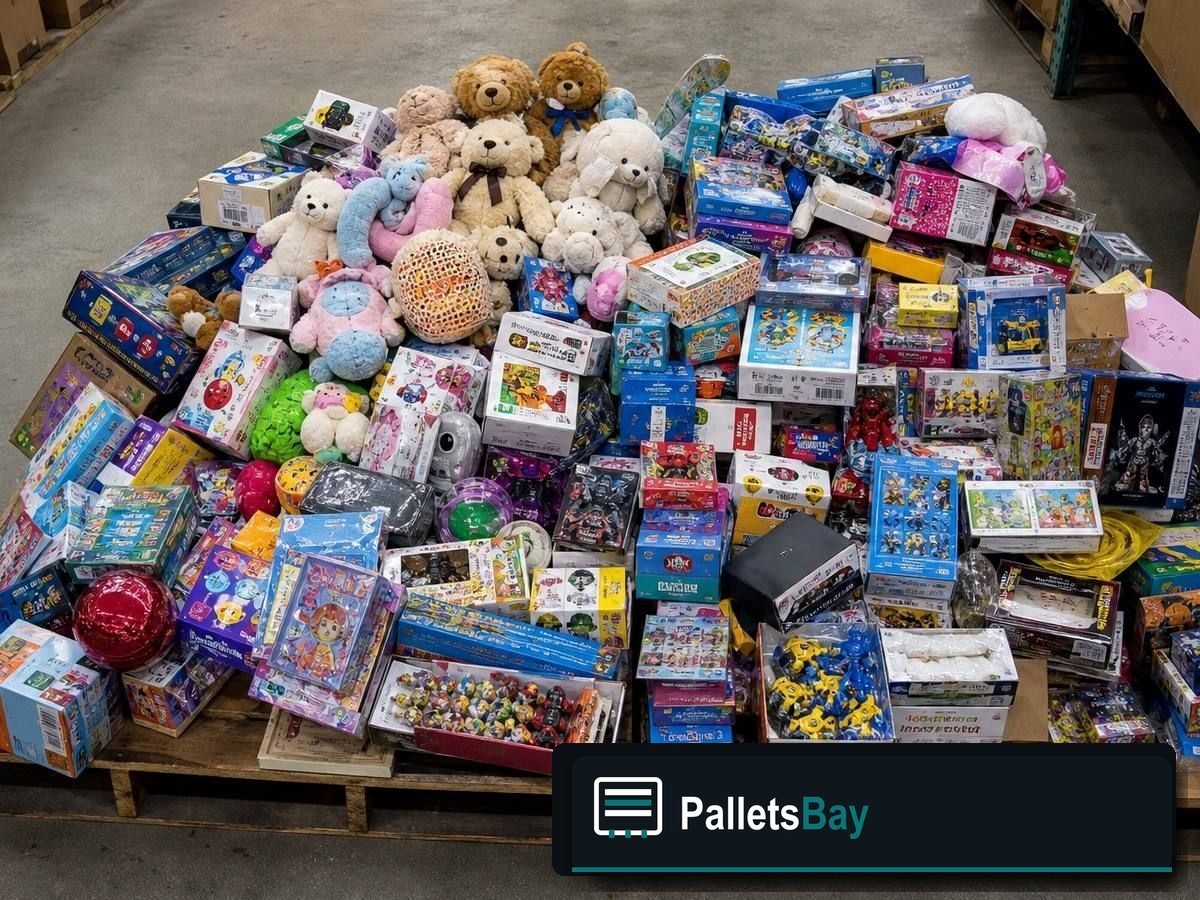 Toy Liquidation Pallets — Pallet inventory close-up