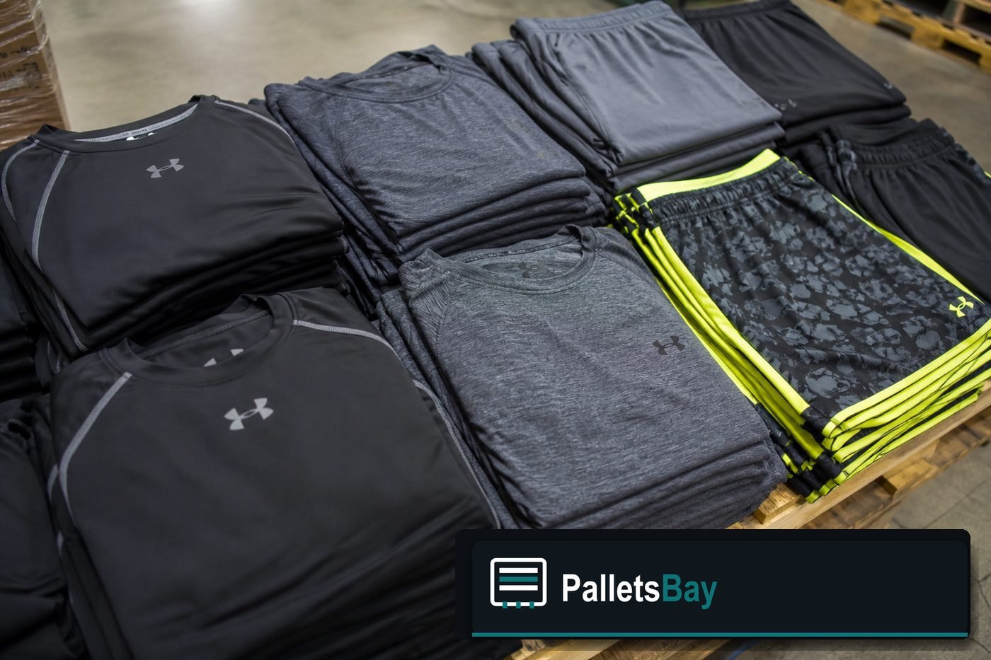 Under Armour Pallets — Pallet inventory close-up