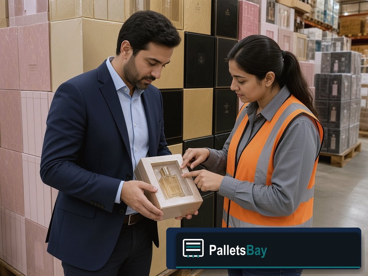 Versace Perfume Pallets — Client walkthrough with staff