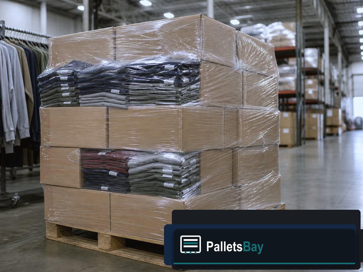 Wholesale Clothing Pallets — Dock staging before freight