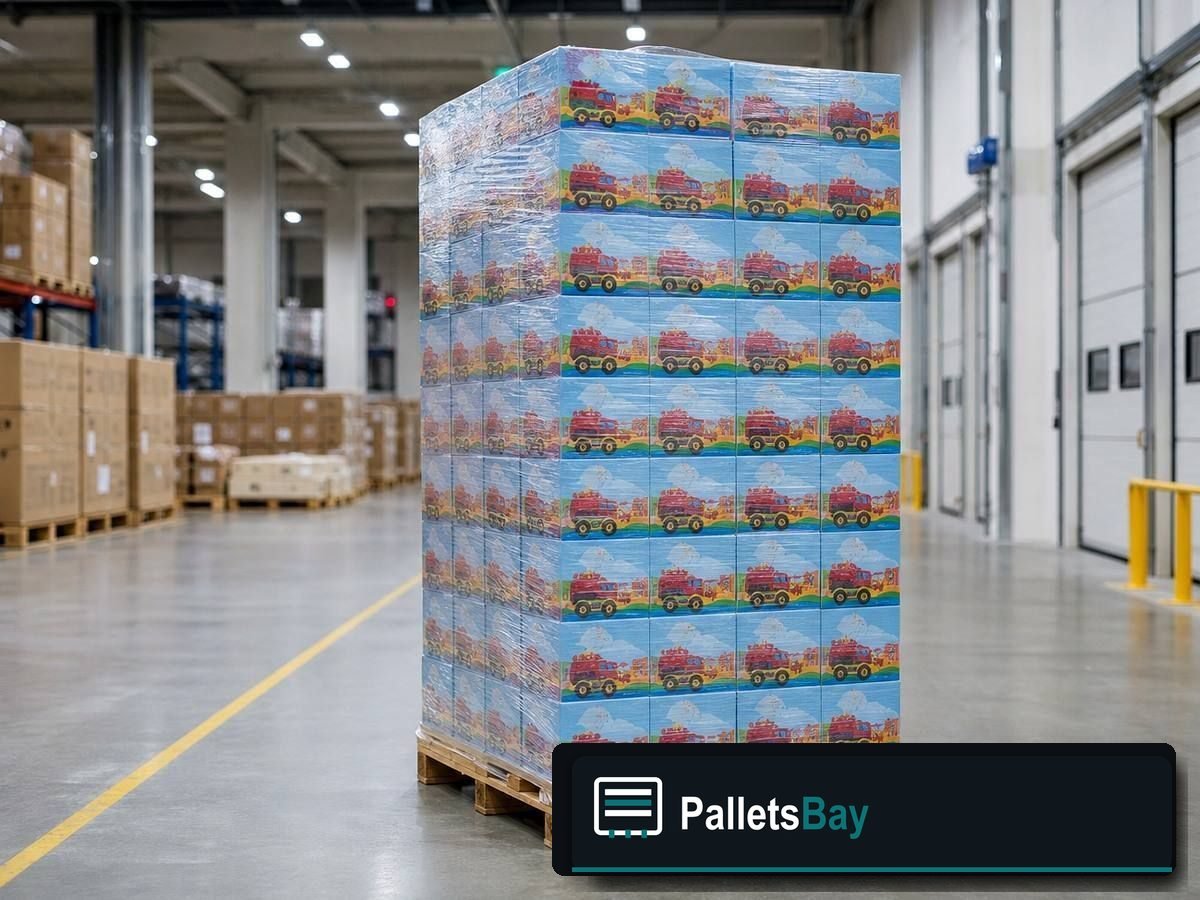 Wholesale Toy Pallets — Pallet inventory close-up