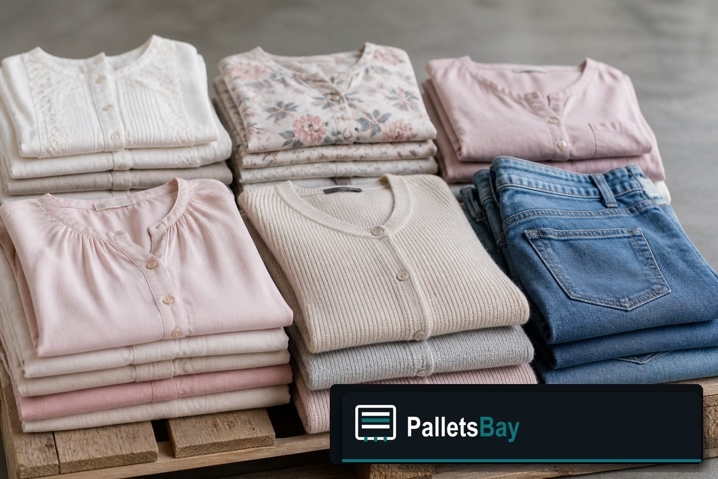 Women's Clothing Pallets — Pallet inventory close-up