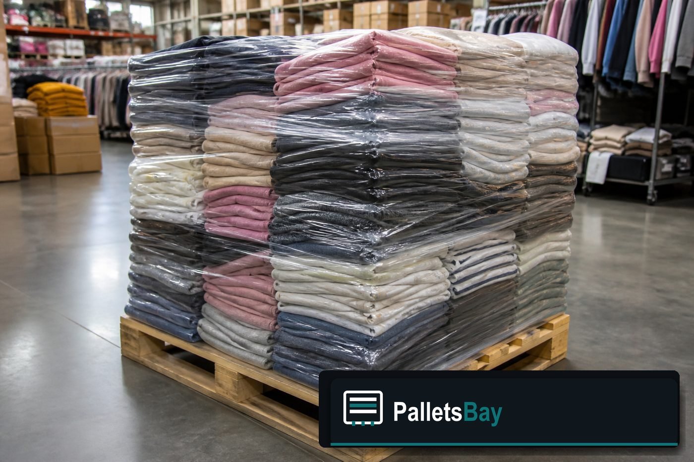 Women's Clothing Pallets — Warehouse / shipping context