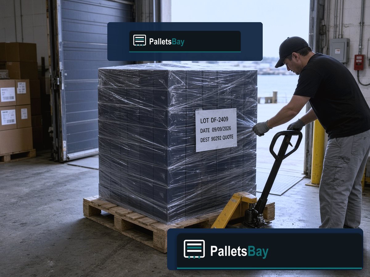 YSL Perfume Pallets — Dock staging before freight