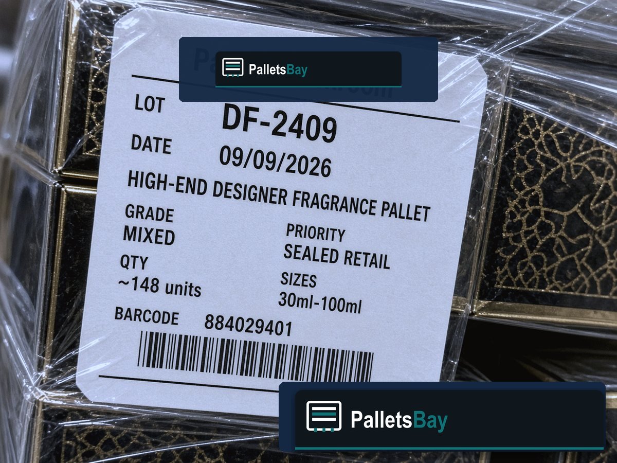 YSL Perfume Pallets — Lot ticket and wrap detail